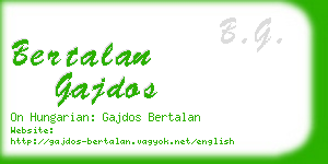 bertalan gajdos business card